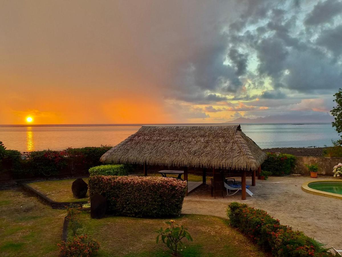 Superbe Bord De Mer, Acces Lagon Et Piscine Privee Paea Exterior foto